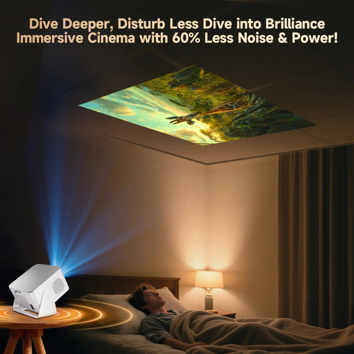 Magcubic HY350MAX Portable 8K Projector | 900 ANSI, Native 1080P, Android 14- test