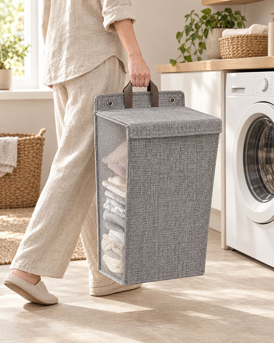Lift it off and carry it straight to the washer.